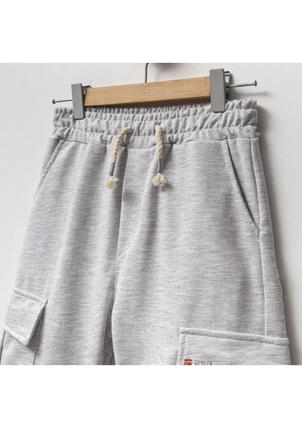 Erkek Çocuk Kargo Cepli Paçası Beli Lastikli 2ip Eşofman Altı %100 Pamuklu fırsatları