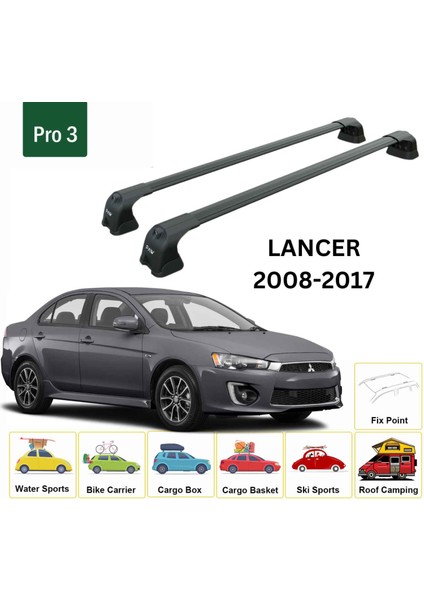 Mitsubishi Lancer 2008-2017 Portbagaj Taşıyıcı Ara Atkı Aparatı Paw Pro 3 Siyah fiyatları