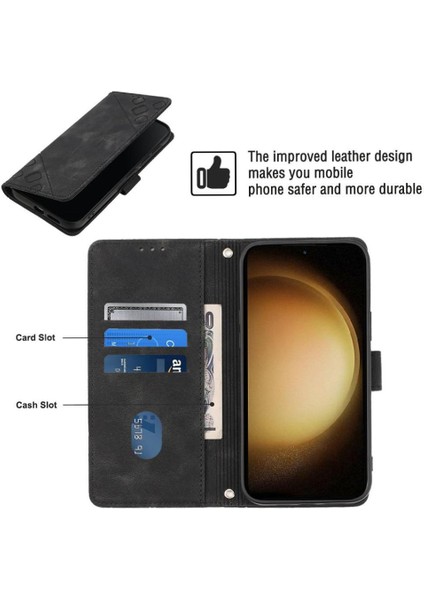 Galaxy S23 Plus Pu Deri Flip Kadın Cüzdan Telefon Kılıfı Askılı Çapraz Askılı Askı (Yurt Dışından) fırsatları