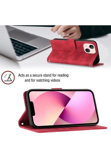 iPhone 14 Plus Pu Deri Flip Kadın Cüzdan Telefon Kılıfı Askılı Çapraz Askılı Askı (Yurt Dışından) modelleri