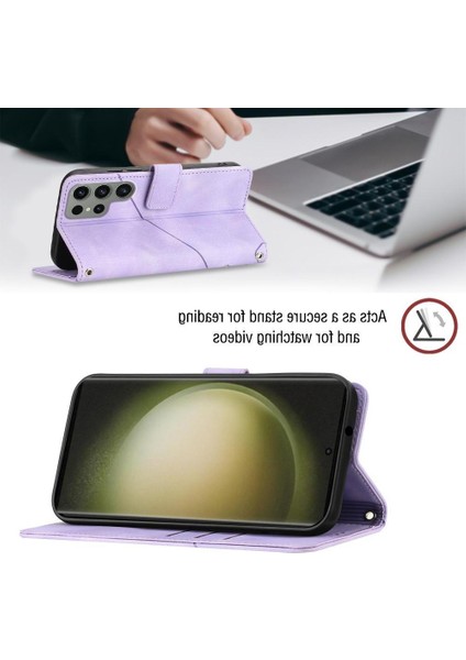 Galaxy S23 Ultra Pu Deri Flip Kadın Cüzdan Telefon Kılıfı Askılı Çapraz Askılı Askı (Yurt Dışından) modelleri