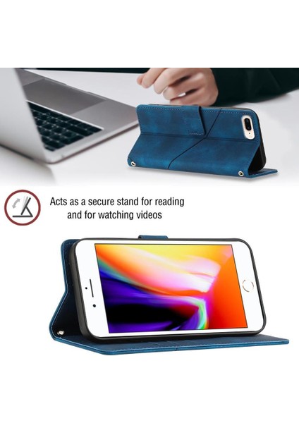 iPhone 8 Plus Pu Deri Flip Kadın Cüzdan Telefon Kılıfı Askılı Çapraz Askılı Askı (Yurt Dışından) indirimleri