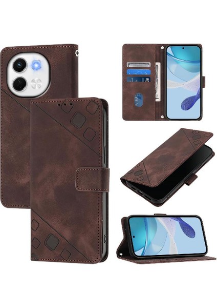 Pova 6 Neo Pu Deri Flip Kadın Cüzdan Telefon Kılıfı Askılı Çapraz Askılı Askı (Yurt Dışından) fırsatları