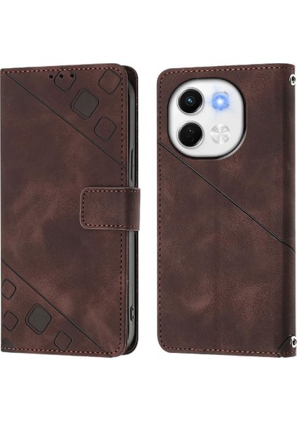Pova 6 Neo Pu Deri Flip Kadın Cüzdan Telefon Kılıfı Askılı Çapraz Askılı Askı (Yurt Dışından) indirimleri