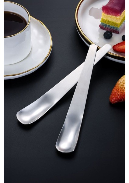 12 Adet 304 Çelik Tatlı ve Dondurma Kaşığı 17,5 Cm, Gri Renk fiyatları