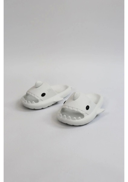 WG500 Köpekbalığı Beyaz Unisex Tam Ortopedik Terlik Shark Slides