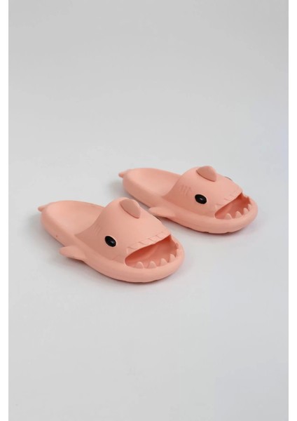 WG500 Köpekbalığı Pembe Unisex Tam Ortopedik Terlik Shark Slides modelleri