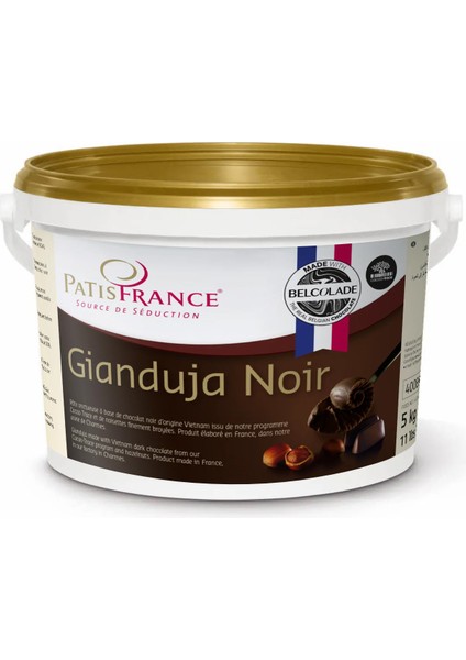 Patisfrance Gianduja Belcolade Bitter Çikolatalı Fındık Ezmesi 5 kg