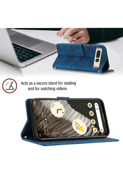 Pixel 7 Pro Pu Deri Flip Kadın Cüzdan Telefon Kılıfı Askılı Çapraz Askılı Askı (Yurt Dışından) fırsatları
