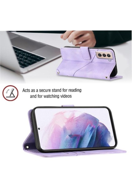 Galaxy S21 Plus Pu Deri Flip Kadın Cüzdan Telefon Kılıfı Askılı Çapraz Askılı Askı (Yurt Dışından) modelleri