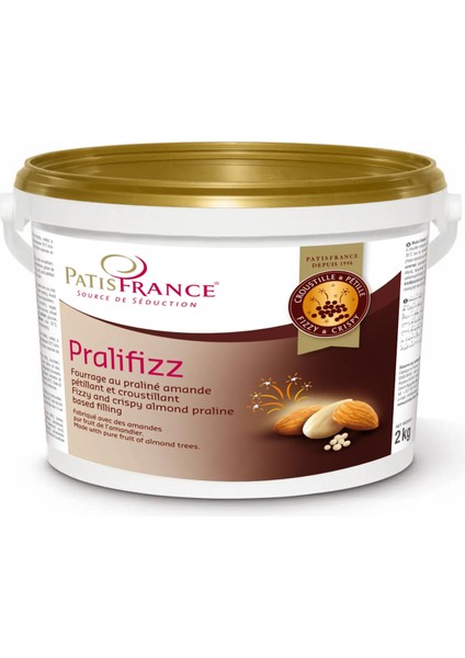 Puratos Patisfrance Pralifizz Patlayan Şekerli Bademli Pralin 2 kg