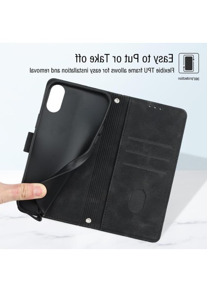 iPhone Xs Max Pu Deri Flip Kadın Cüzdan Telefon Kılıfı Askılı Çapraz Askılı Askı (Yurt Dışından) modelleri