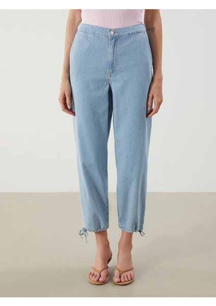 Yeni Sezon Beli Lastikli Jogger Kadin Jean Pantolon - S5KE04Z8 fiyatları