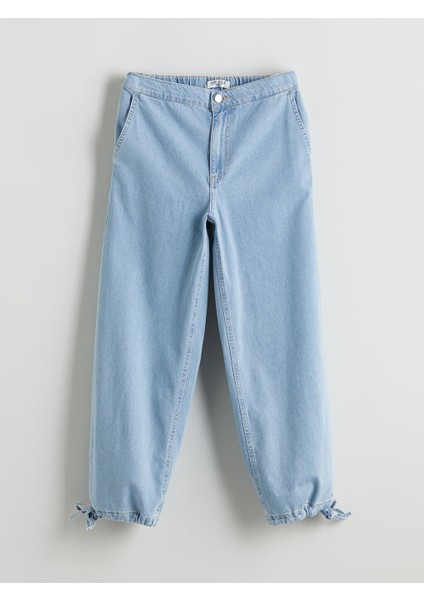 Yeni Sezon Beli Lastikli Jogger Kadin Jean Pantolon - S5KE04Z8 indirimleri