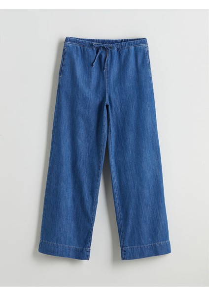Yeni Sezon Beli Lastikli Wideleg Kadin Jean Pantolon - S5JF07Z8 indirimleri