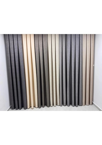 Nivemeshome Elis V-5206 Fon Perde 1/3 Sık Pileli Perde Apm fırsatları