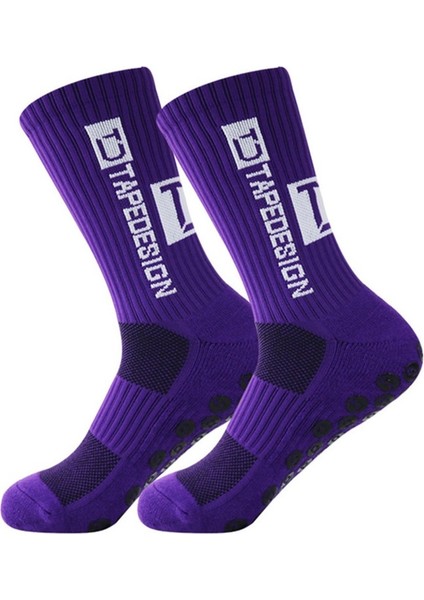 Td Profesyonel Kalınlaştırılmış Havlu Tabanı Ter Emici Tutkal Kaymaz Futbol Spor Çorap (Yurt Dışından)