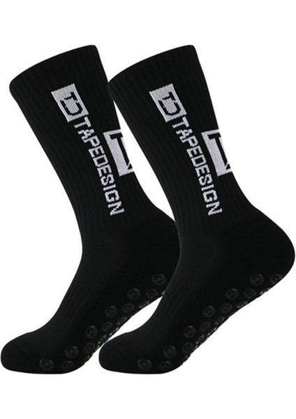 Td Profesyonel Kalınlaştırılmış Havlu Tabanı Ter Emici Tutkal Kaymaz Futbol Spor Çorap (Yurt Dışından)