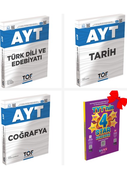 Ayt-Töf Edebiyat-Tarih-Çoğrafya Set. Tyt'nin 4 Star Denemesi Hedi