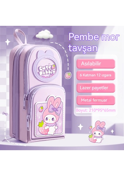 Taşınabilir Kitap Çantası Kalem Çantası Büyük Kapasiteli Saklama Kırtasiye Çantası (Yurt Dışından)