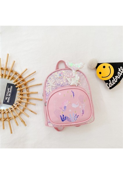 Renkli Payetli Kız Sırt Çantası Karikatür Denizkızı Sırt Çantası Anaokulu Okul Çantası (Yurt Dışından)