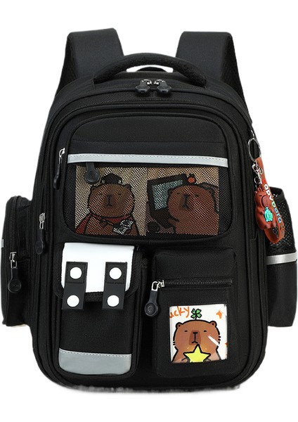 Yeni Capibala Çocuk Okul Çantası Ilkokul Öğrencisi Sırt Çantası Karikatür Büyük Kapasiteli Yük Azaltma Sırt Çantası (Yurt Dışından)