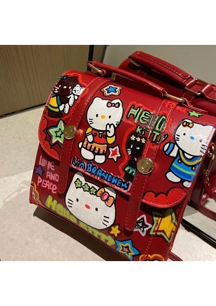 Yeni Niş Gelgit Hellokitty Sevimli Çanta Ortaokul Lise Öğrencileri Ortak Okul Çantası Omuz Sırt Çantası Kadın (Yurt Dışından)