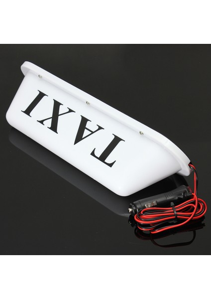 Beyaz Su Geçirmez Taksi Manyetik Taban Çatı Üstü Araba Kabin LED Burcu Işık Lambası 12 V Pvc (Yurt Dışından)