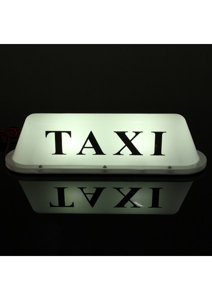 Beyaz Su Geçirmez Taksi Manyetik Taban Çatı Üstü Araba Kabin LED Burcu Işık Lambası 12 V Pvc (Yurt Dışından)