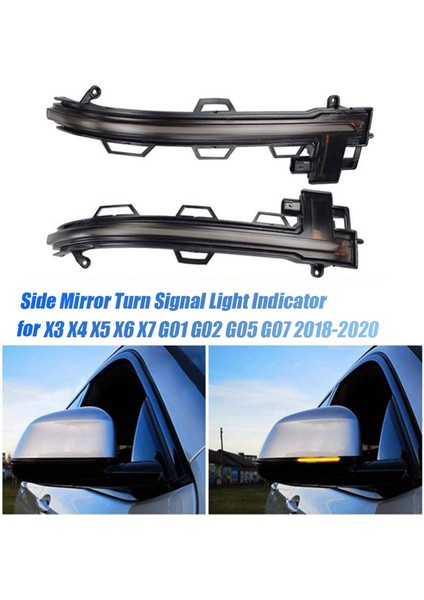 1 Çift Araba Dikiz Yan Ayna LED Dinamik Dönüş Sinyal Işığı Bmw X3 X4 X5 X6 X7 G01 G02 G05 G07 2018-2020 Göstergesi (Yurt Dışından) fiyatları