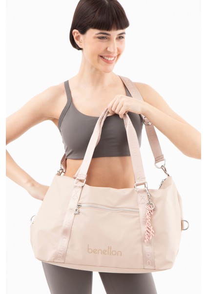 Kadın Büyük Boy Omuz veya Seyehat Çantası BNT1575 - Ten