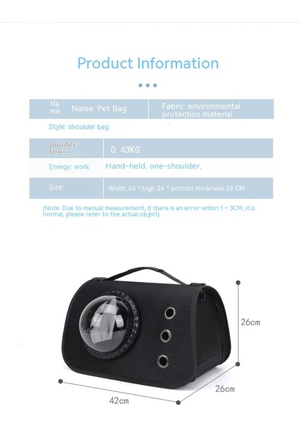 Sımıcg Taşınabilir Kedi Çantası, Taşınabilir Omuz Evcil Hayvan Çantası (Yurt Dışından) fiyatları