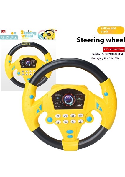 Çocuk Oyuncakları Simülasyon Co-Pilot Müzik Direksiyon Kapalı Bebek Erken Eğitim Eğitici Aydınlanma Oyuncakları (Yurt Dışından)