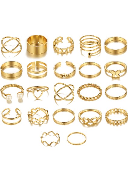 22件套可调节戒指组合 (Yurt Dışından)