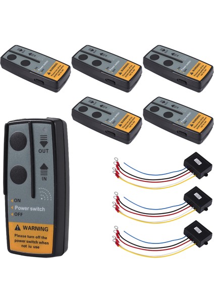 Set 12V 24V 2.4g 50M Evrensel Araba Kablosuz Vinç Vinç Uzaktan Kumanda Kontrol Cihazı Çift El Seti Aralığı (Yurt Dışından)