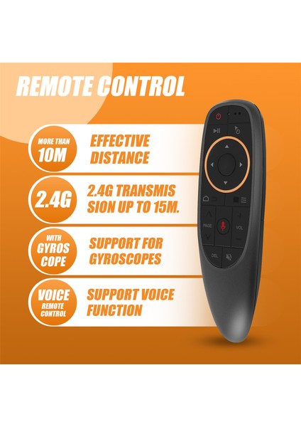 G10S Air Mouse Sesli Uzaktan Kumanda 2.4g USB Alıcı Android Tv Box Pc Için Jiroskop Algılama Mini Kablosuz Akıllı (Yurt Dışından) indirimleri