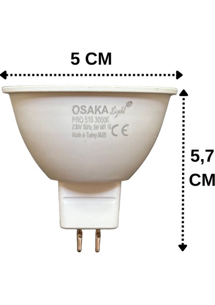 (8 adet) Osaka 5W (40W) Sarı Işık (3000K) G4 Duylu (Iğne Bacak) LED Çanak Ampul modelleri