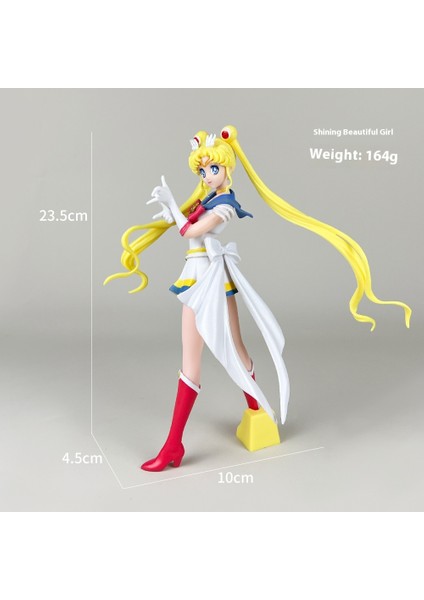 Anime Amerikan Kız Savaşçı Su Buz Ay Tavşan El Parçası Dönüşüm Sihirli Değnek Ikincil Bebek Modeli Süsler (Yurt Dışından)