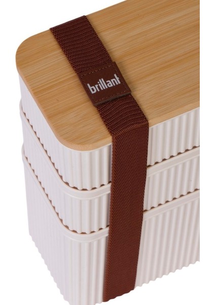 Zebra 3'lü Bambu Kapaklı Lunch Box - 1 Lt 0,5 Lt 0,5 Lt - Saklama Kabı modelleri