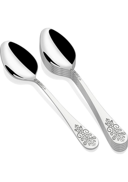 6'lı Yemek Kaşık Seti, 18/10 Paslanmaz Çelik, Şık ve Dayanıklı Tasarım