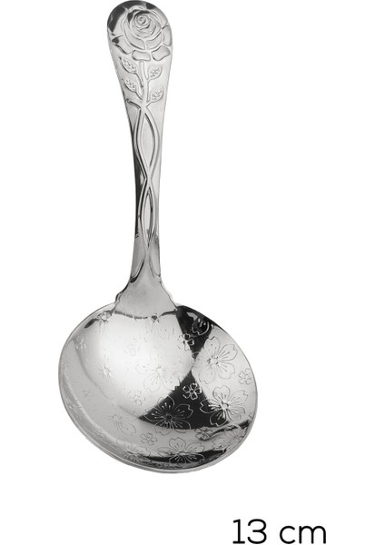 Şeffaf ve Şık 13 cm Metal Gümüş Sos Kaşığı, Zarif ve Kullanışlı Tasarım modelleri