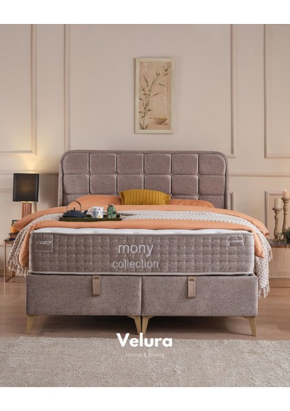 Cozy Çift Kişilik Yatak Baza Başlık Seti (160 x 200)