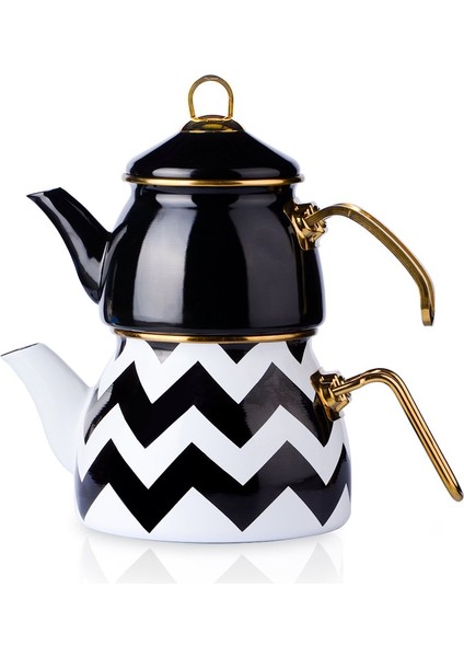 Zigzag Emaye Çaydanlık Takımı