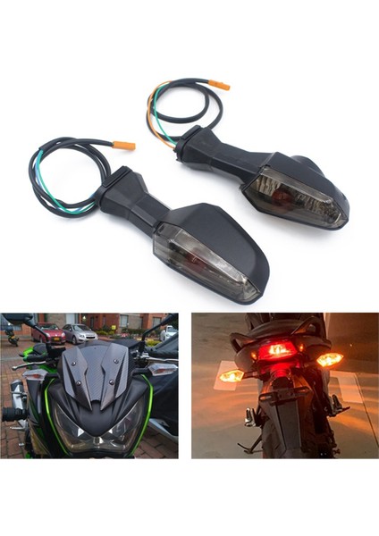 Motosiklet Ön ve Arka Dönüş Sinyal Lambası Göstergesi Sinyal Lambası Kawasaki Ninja 250 300 600 Z1000 Er-6n,b (Yurt Dışından) modelleri