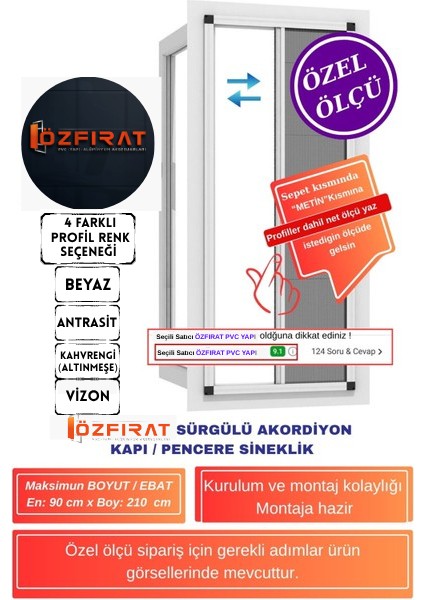 Plise Pileli Sürgülü [EN140 x Boy 240CM] Akordiyon Kayar Kapı - Pencere Sineklik (Demir Kapı ,ahşap Kapı, Çelik Kapı Pimapen Kapı Sinekliği fiyatları