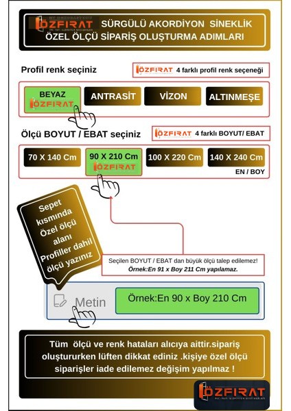 Plise Pileli Sürgülü [EN140 x Boy 240CM] Akordiyon Kayar Kapı - Pencere Sineklik (Demir Kapı ,ahşap Kapı, Çelik Kapı Pimapen Kapı Sinekliği modelleri