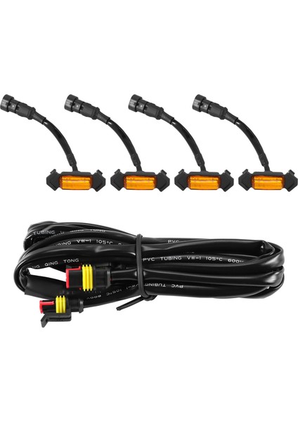 Toyota Tacoma Trd Grill 2016-2018 Için 4 Izgara Amber LED Işık Seti Seti (Yurt Dışından)