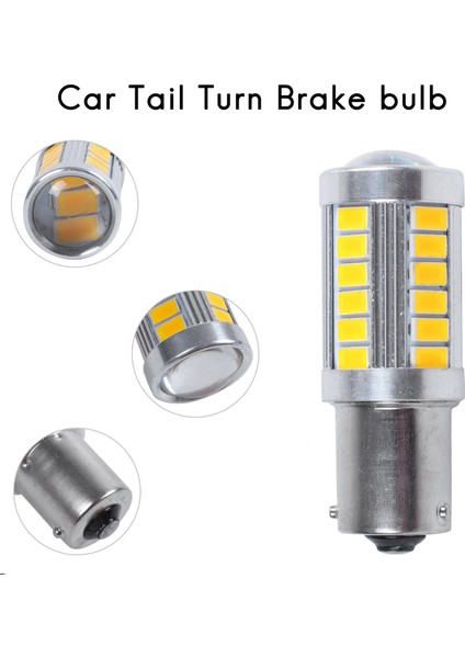 Adet Amber 1156PY BAU15S PY21W LED 33SMD Araba Kuyruk Dönüş Freni Ters Sinyal Ampul Y (Yurt Dışından) indirimleri