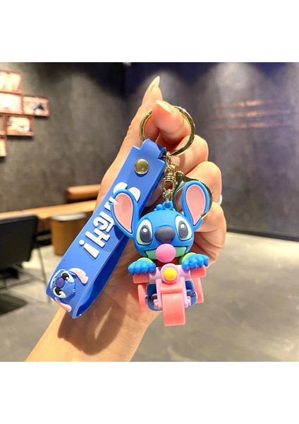 Çizgi Film Animasyon Stitch Serisi Yumuşak Kauçuk Anahtarlık Bebek Çantası Kolye Anahtarlık Küçük Hediye (Yurt Dışından)