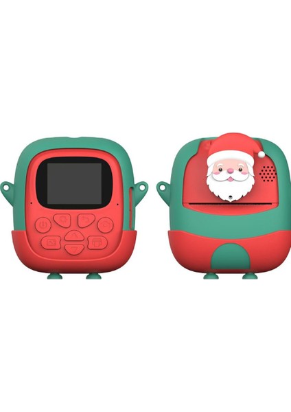 Noel Tarzı 2.0 Inç Ekran Çocuk Hd Dijital Kamera 32G Tf Kart + Kart Okuyucu ile Anında Fotoğraf Yazıcısı (Yurt Dışından)